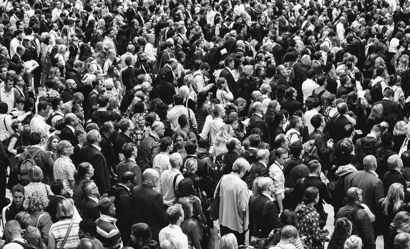 photograph of crowd of people